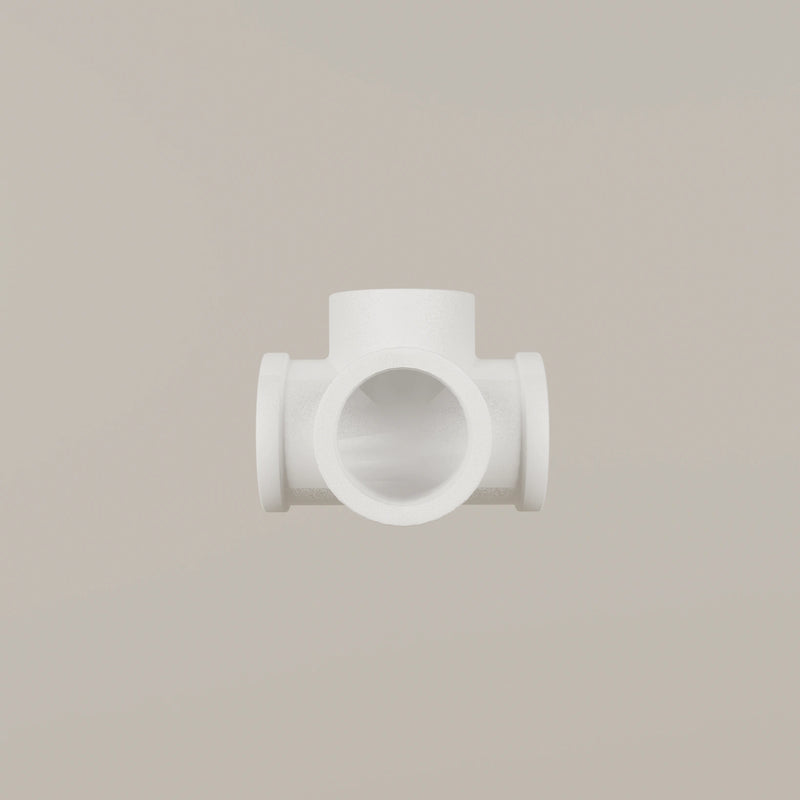 4-way connector 90° – white