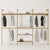 KIM DOUBLE 3 OAK – 6 top shelves | gold