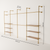 KIM DOUBLE 4 OAK – 5 shelves | gold