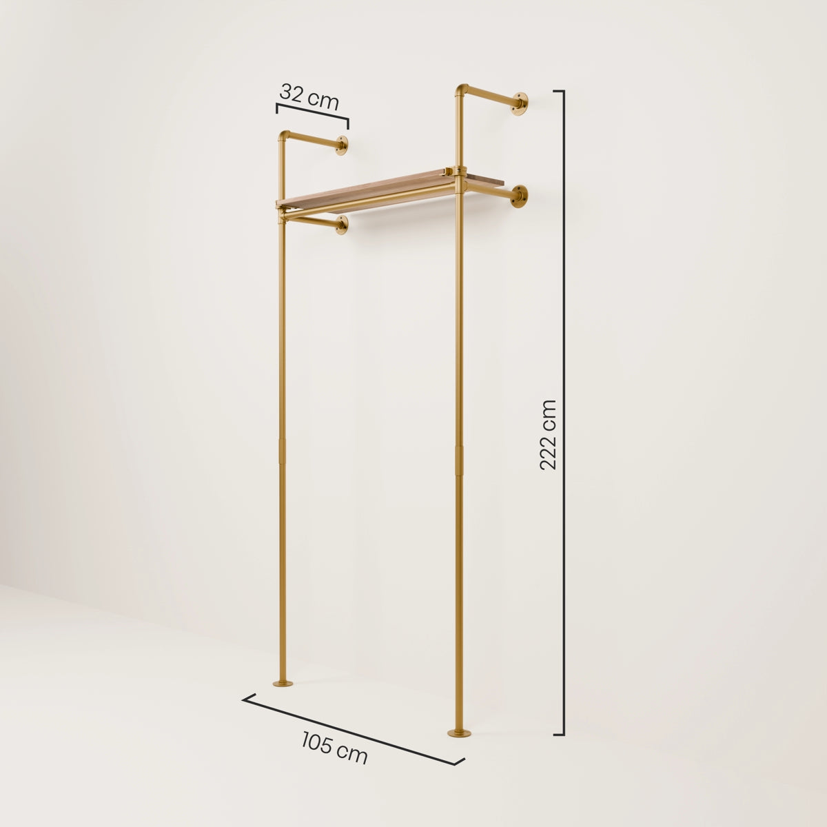 KIM 1 OAK – 1 top shelf | gold