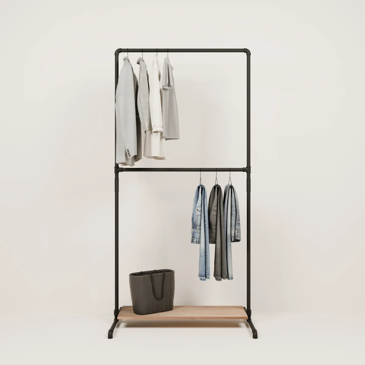 LAS 1 OAK – 1 shelf | Clothes rack with board