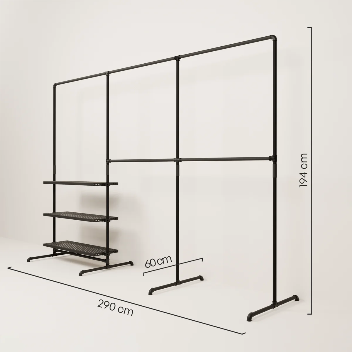 LAS 3 METAL – 3 shelves