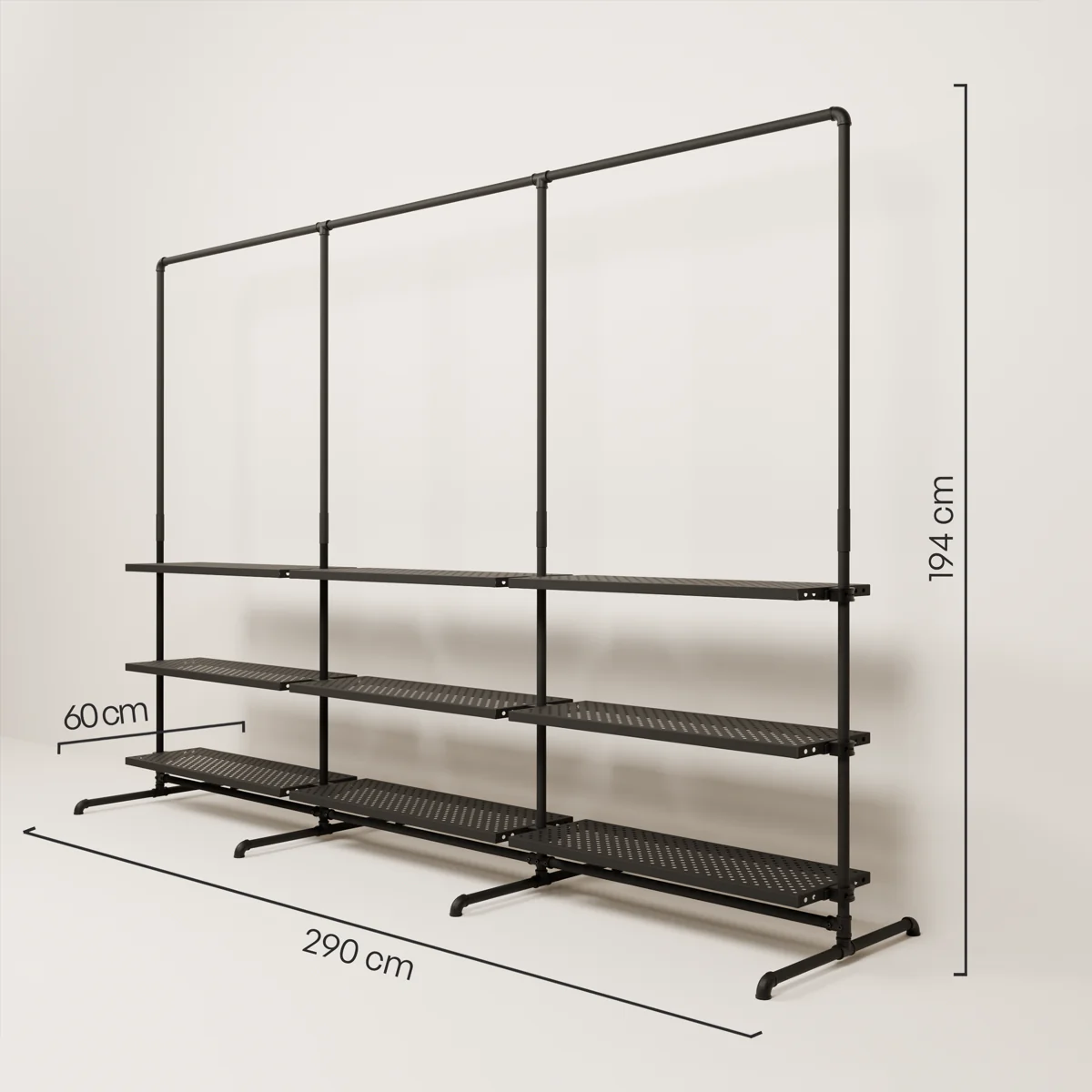 LAS 3 METAL – 9 shelves