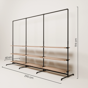 LAS 3 OAK – 9 ripiani