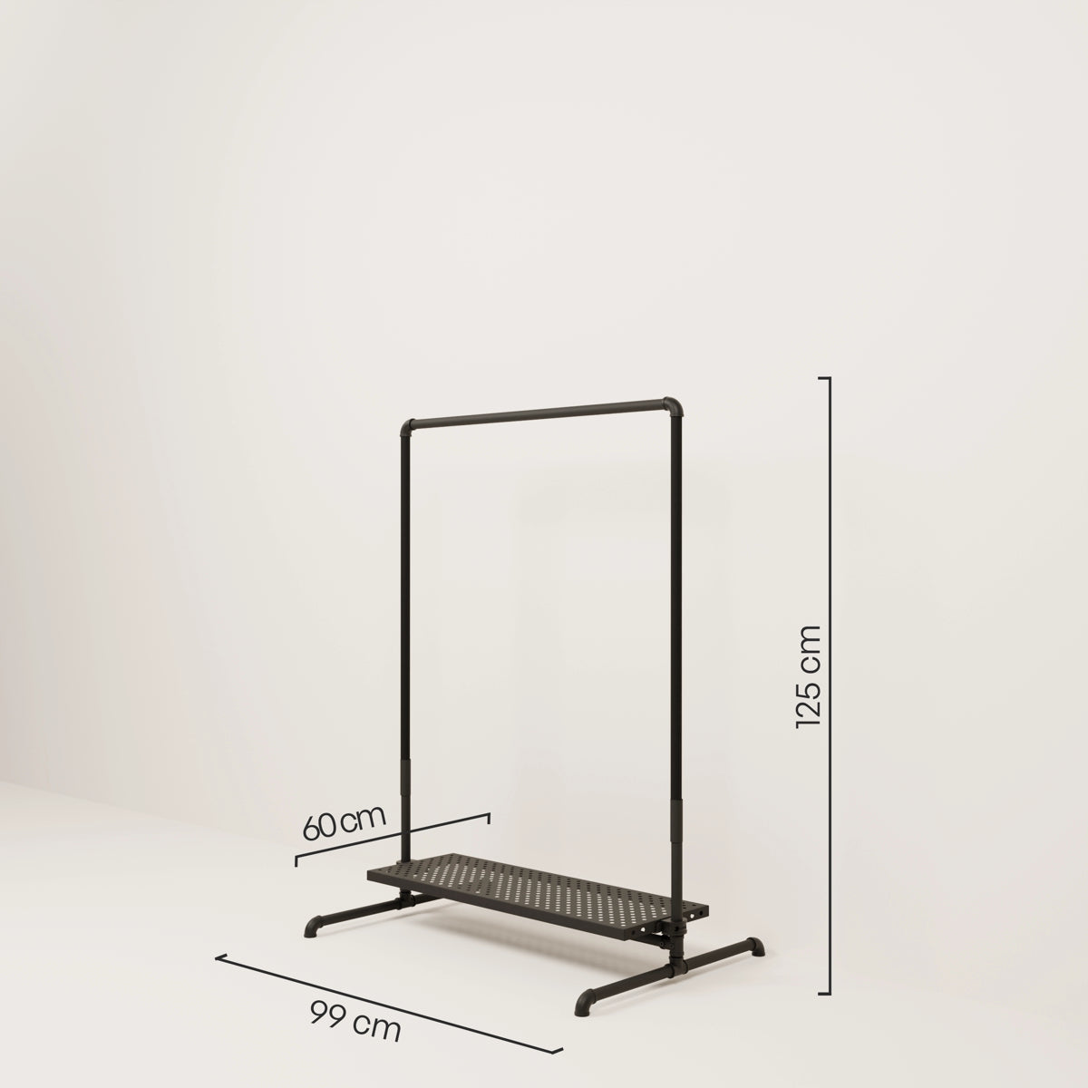 Maße Kleiderständer mit Regal