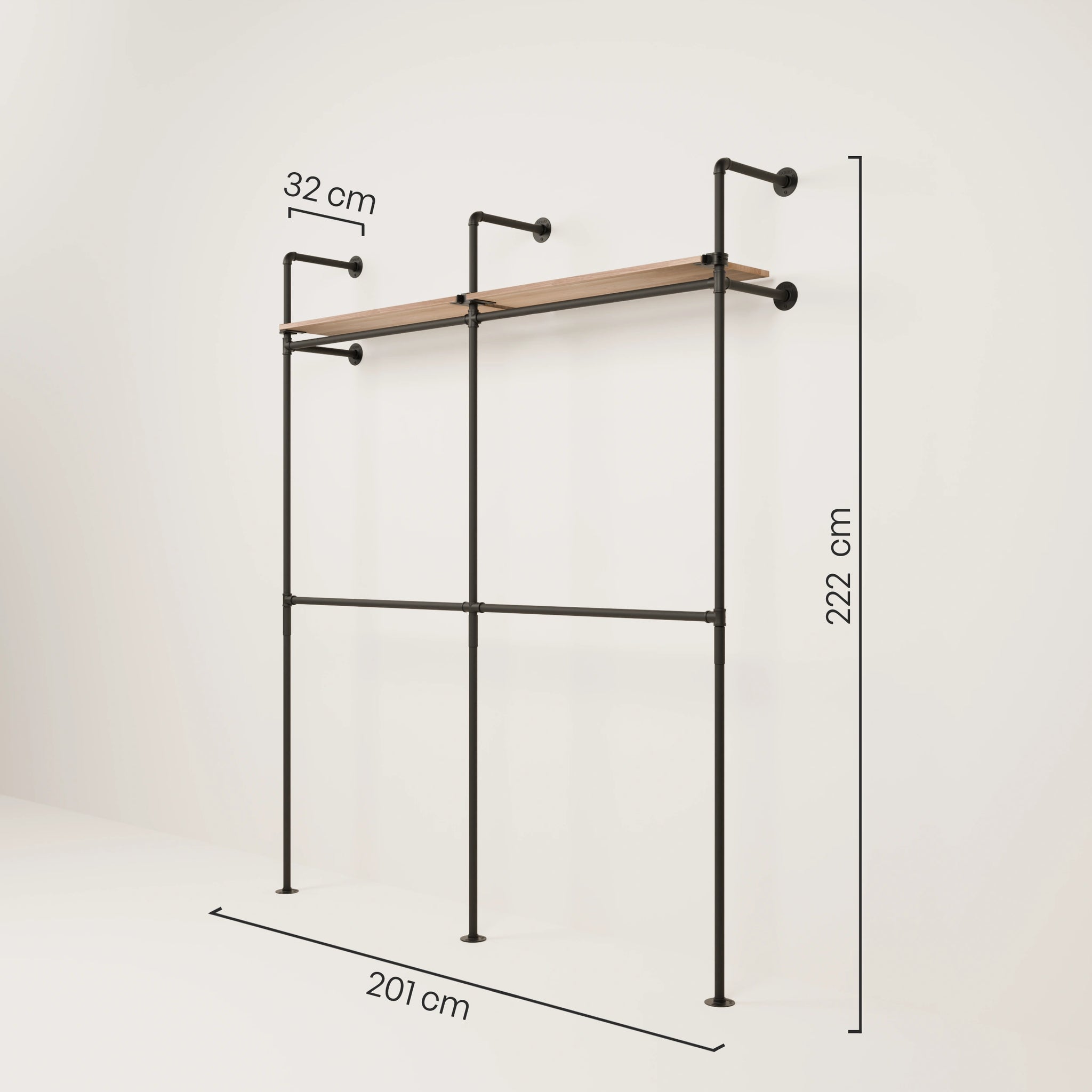 KIM DOUBLE 2 OAK – 2 shelves