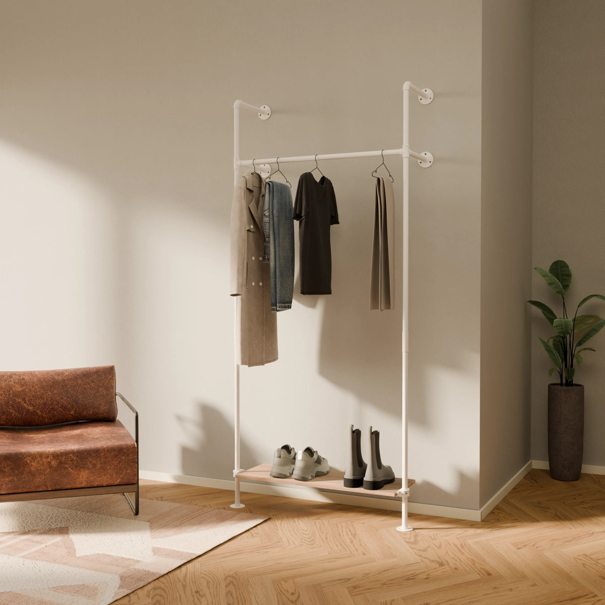 KIM 1 OAK – 1 bottom shelf | white