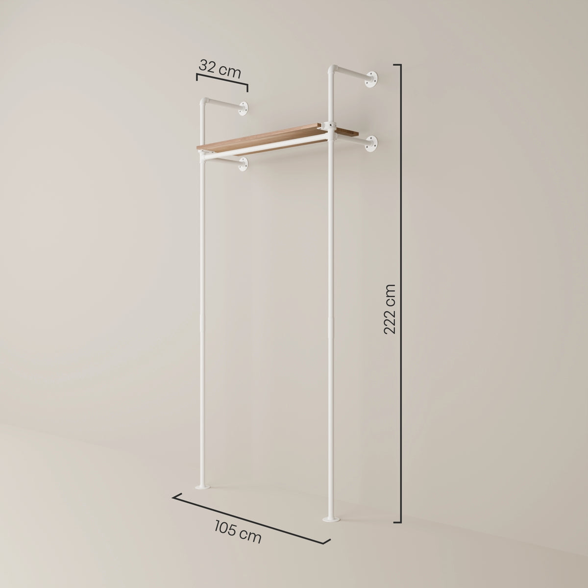 KIM 1 OAK – 1 top shelf | white