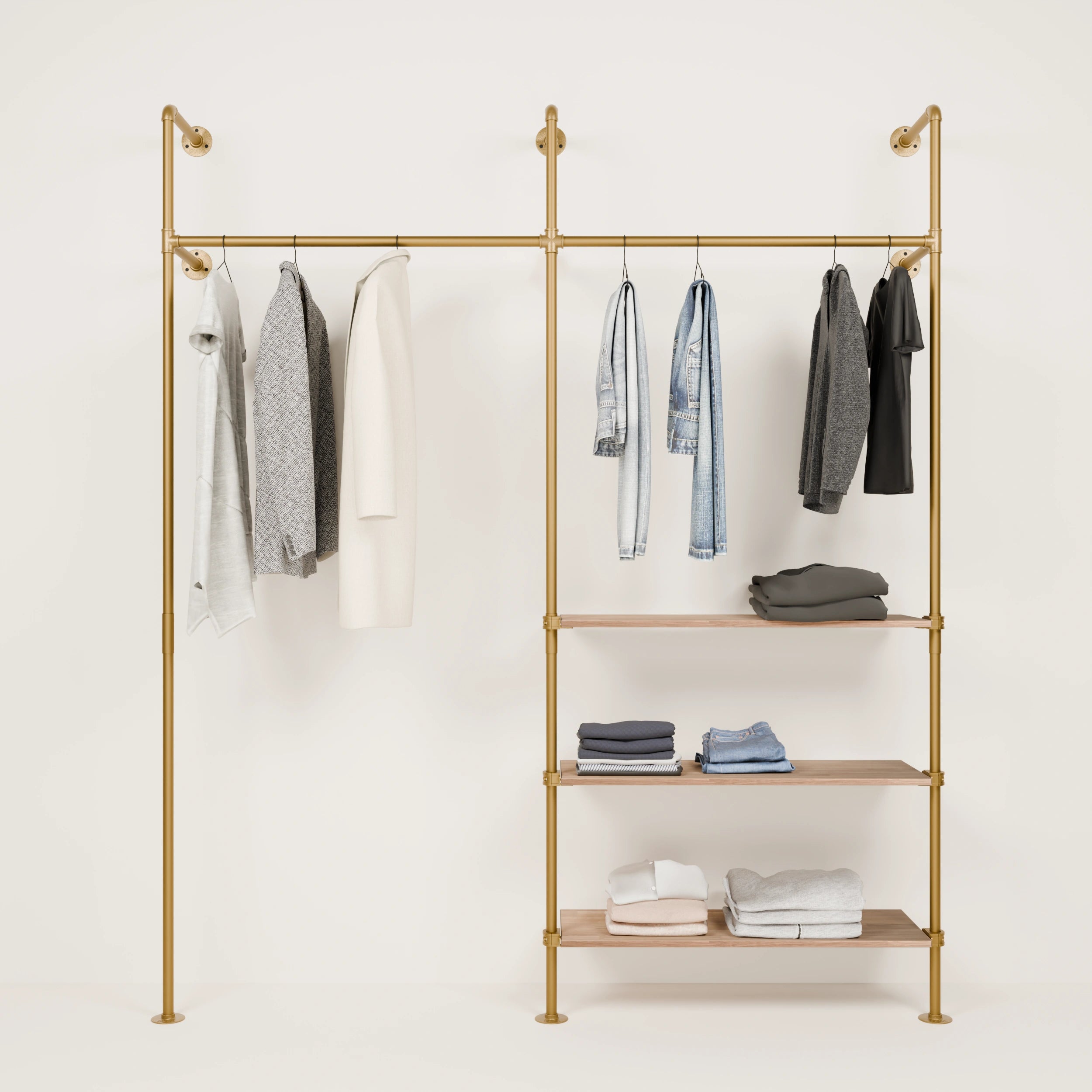 Bottom Shelf KIM 1 OAK – 1 bottom shelf | gold – pamo. design