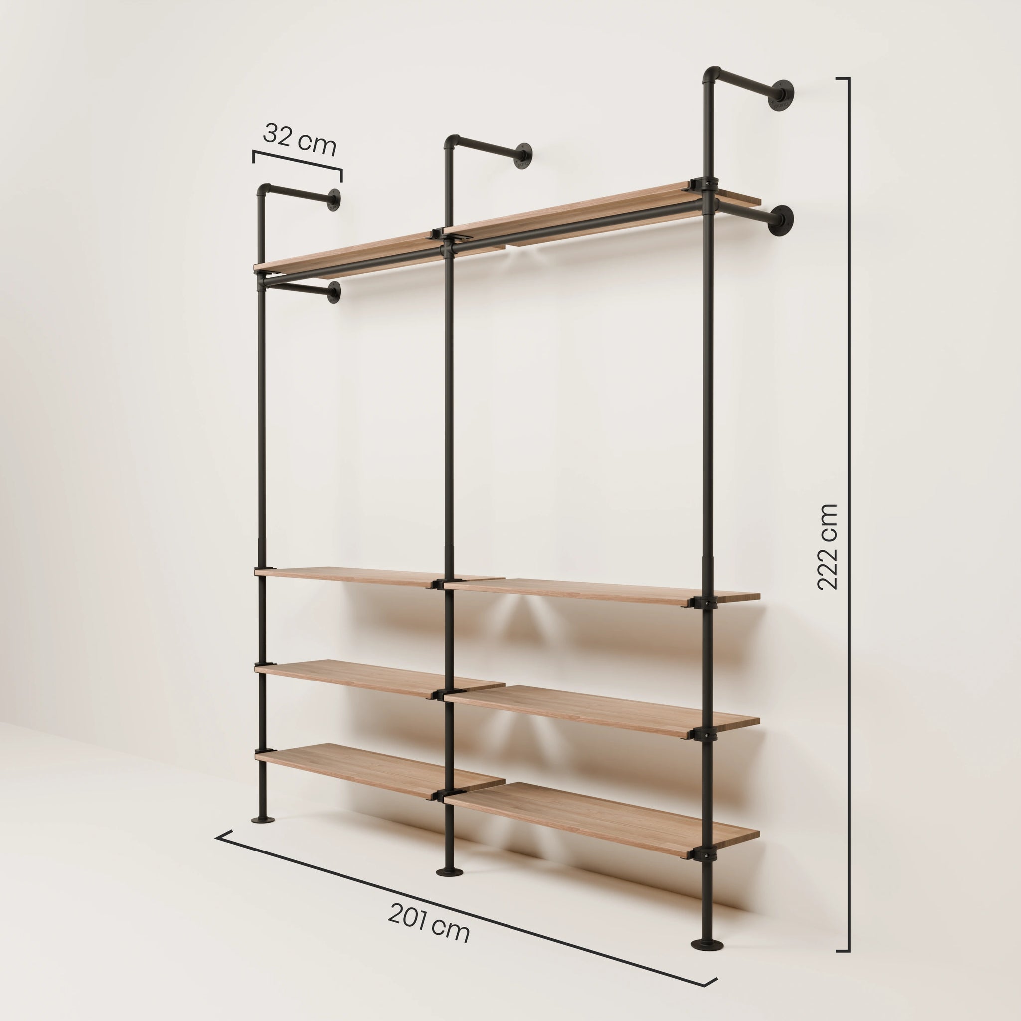 KIM 2 OAK – 8 shelves