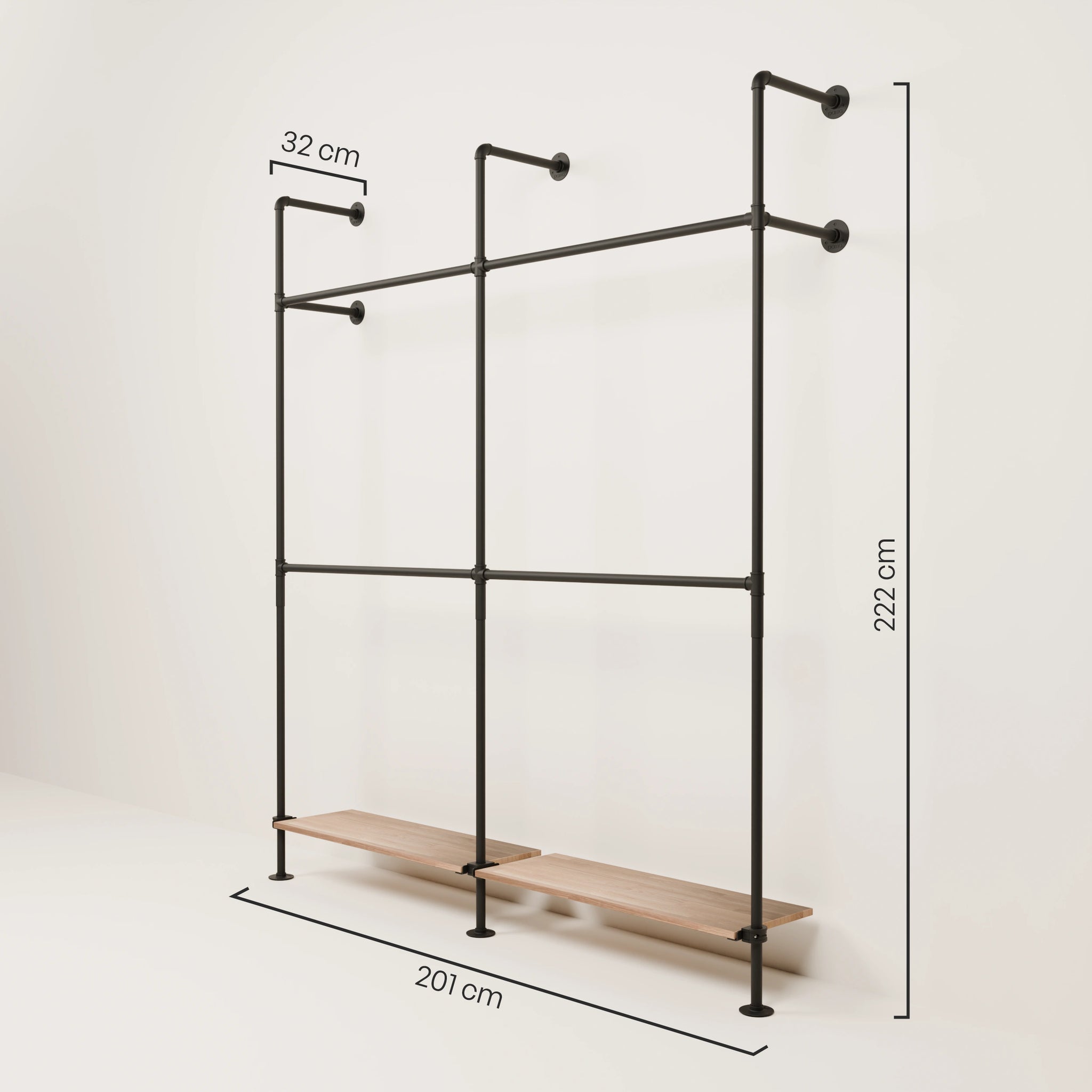 KIM DOUBLE 2 OAK – 2 bottom shelves