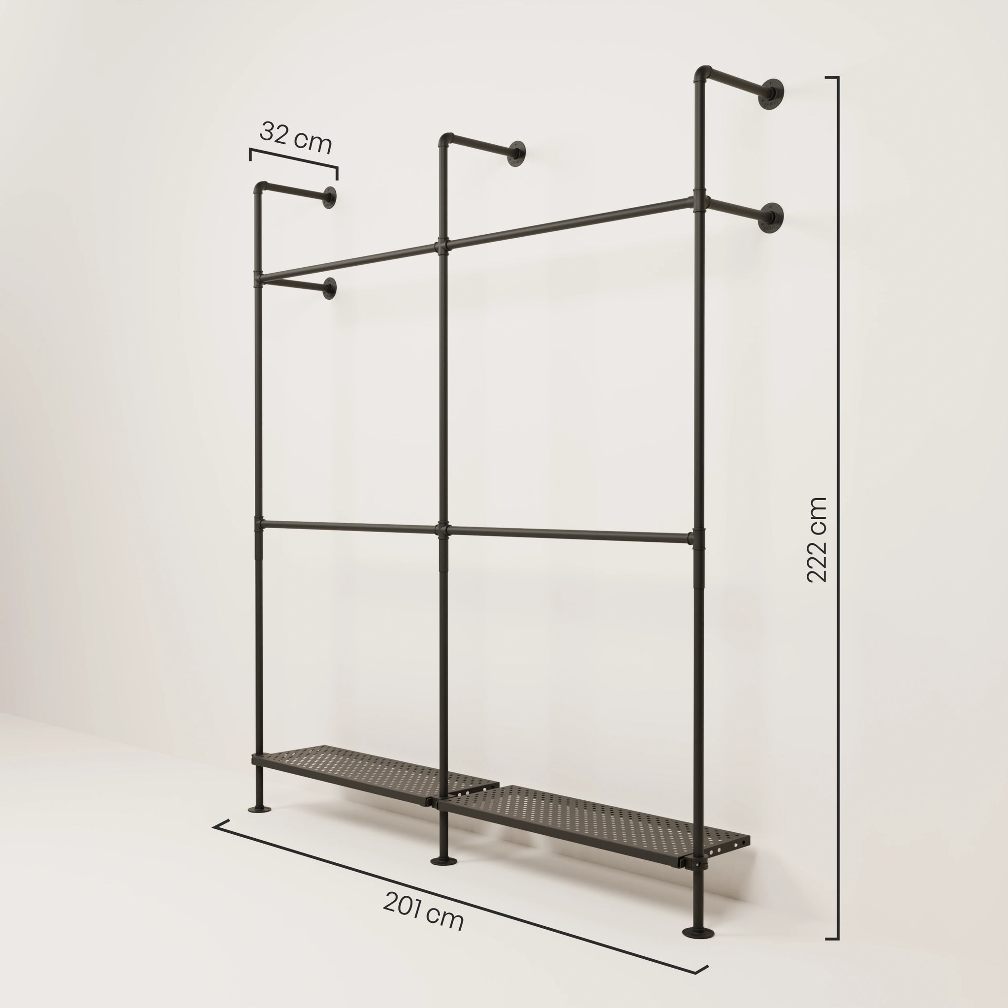 KIM DOUBLE 2 METAL – 2 bottom shelves