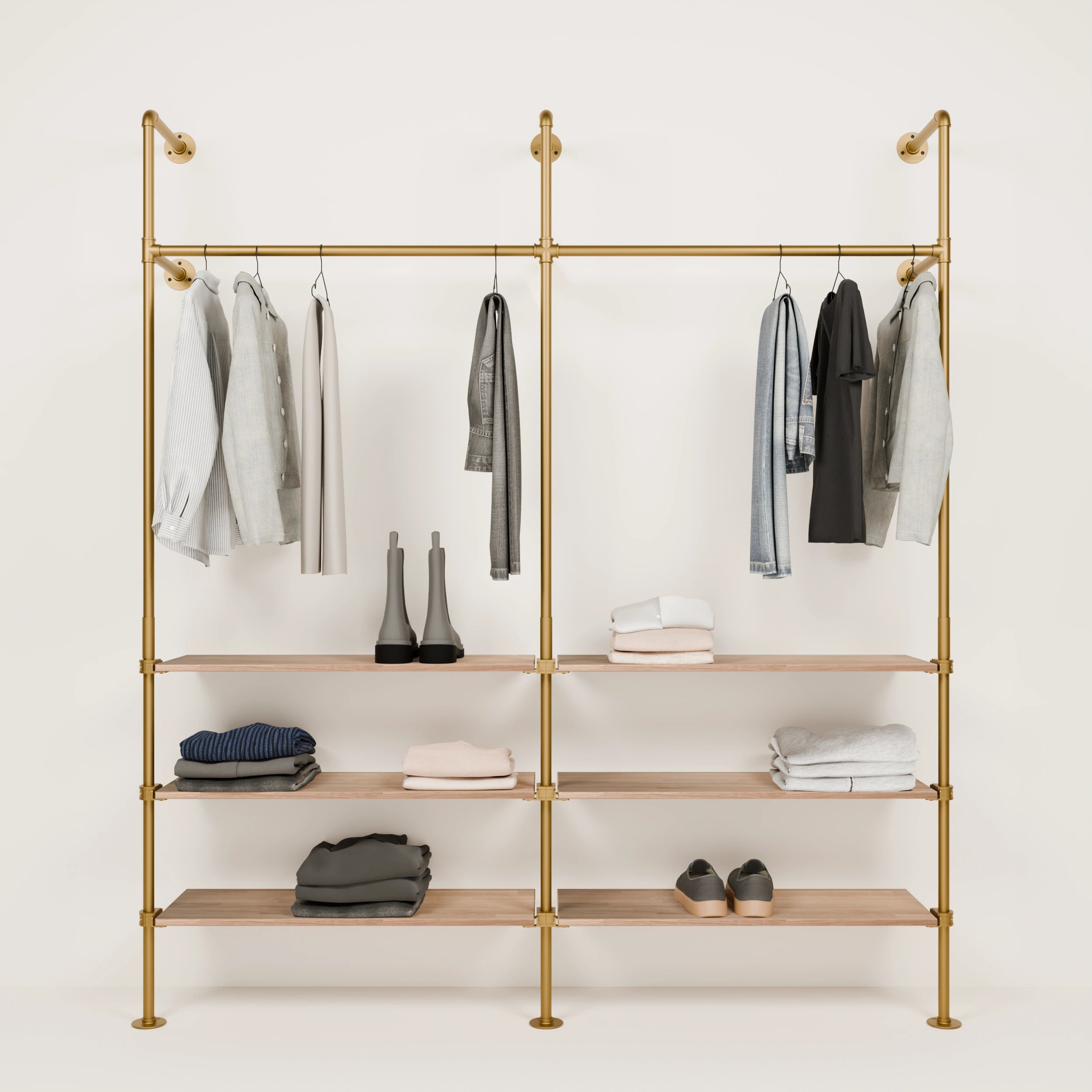 KIM 2 OAK – 6 shelves | gold