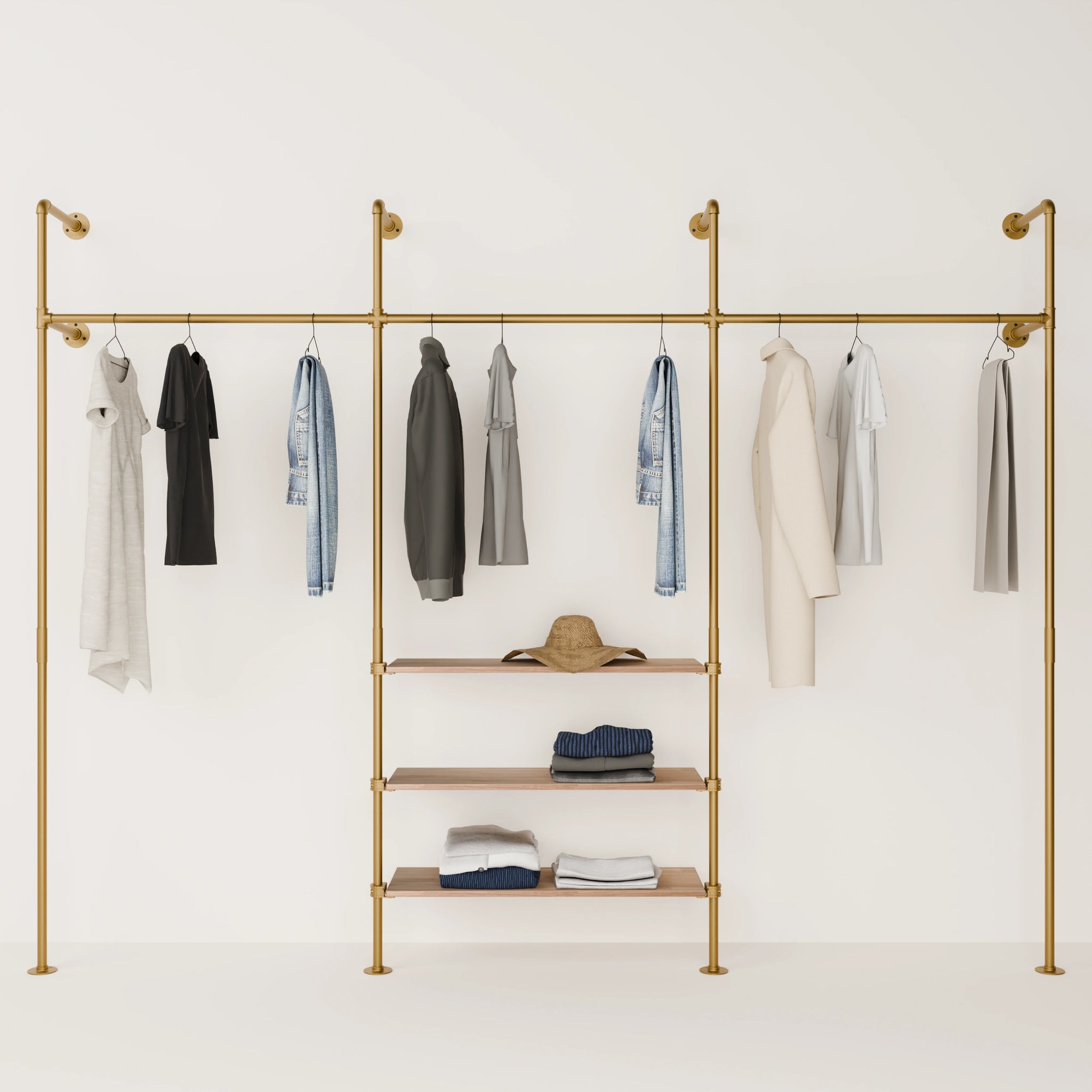 KIM 3 OAK – 3 shelves | gold