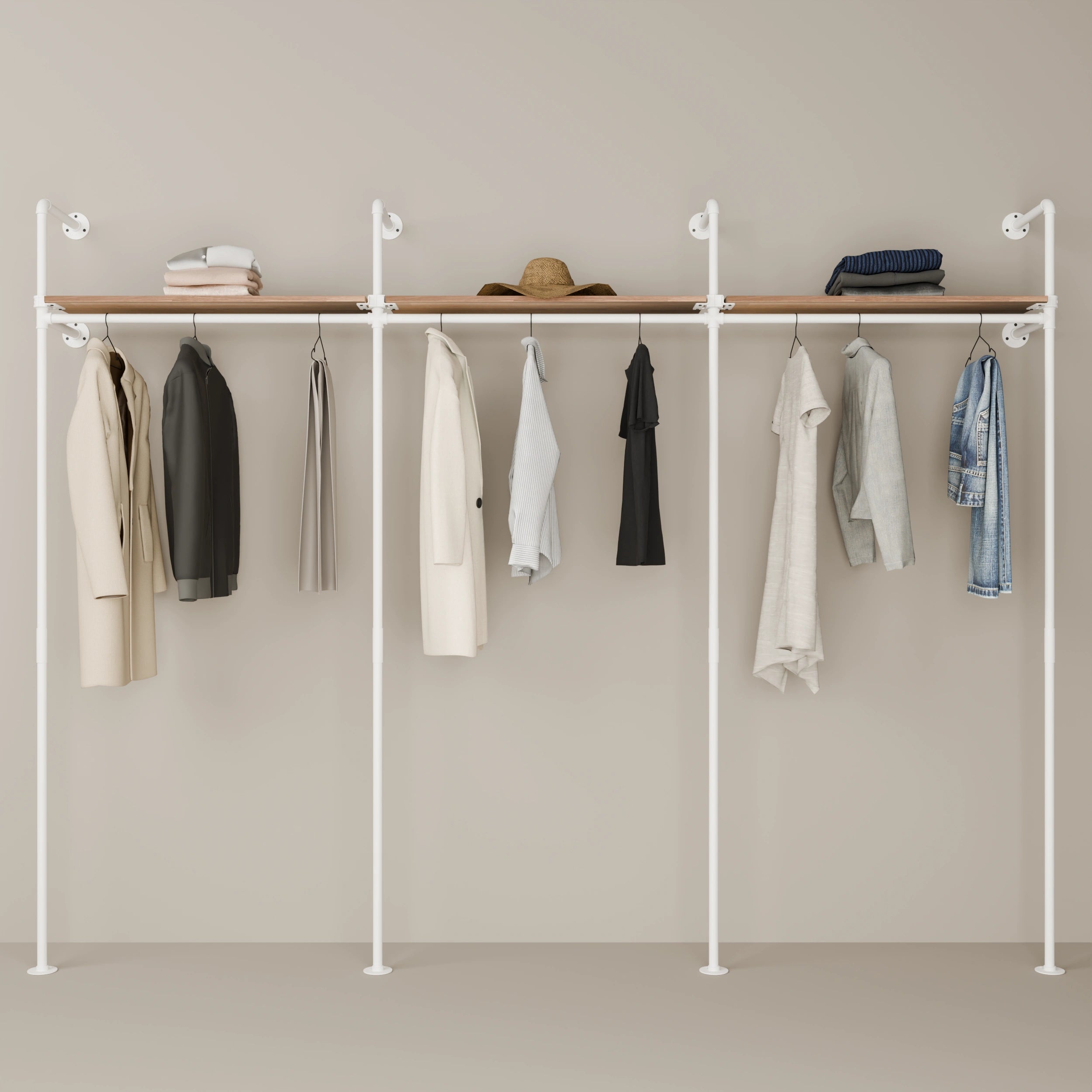 KIM 3 OAK – 3 top shelves | white