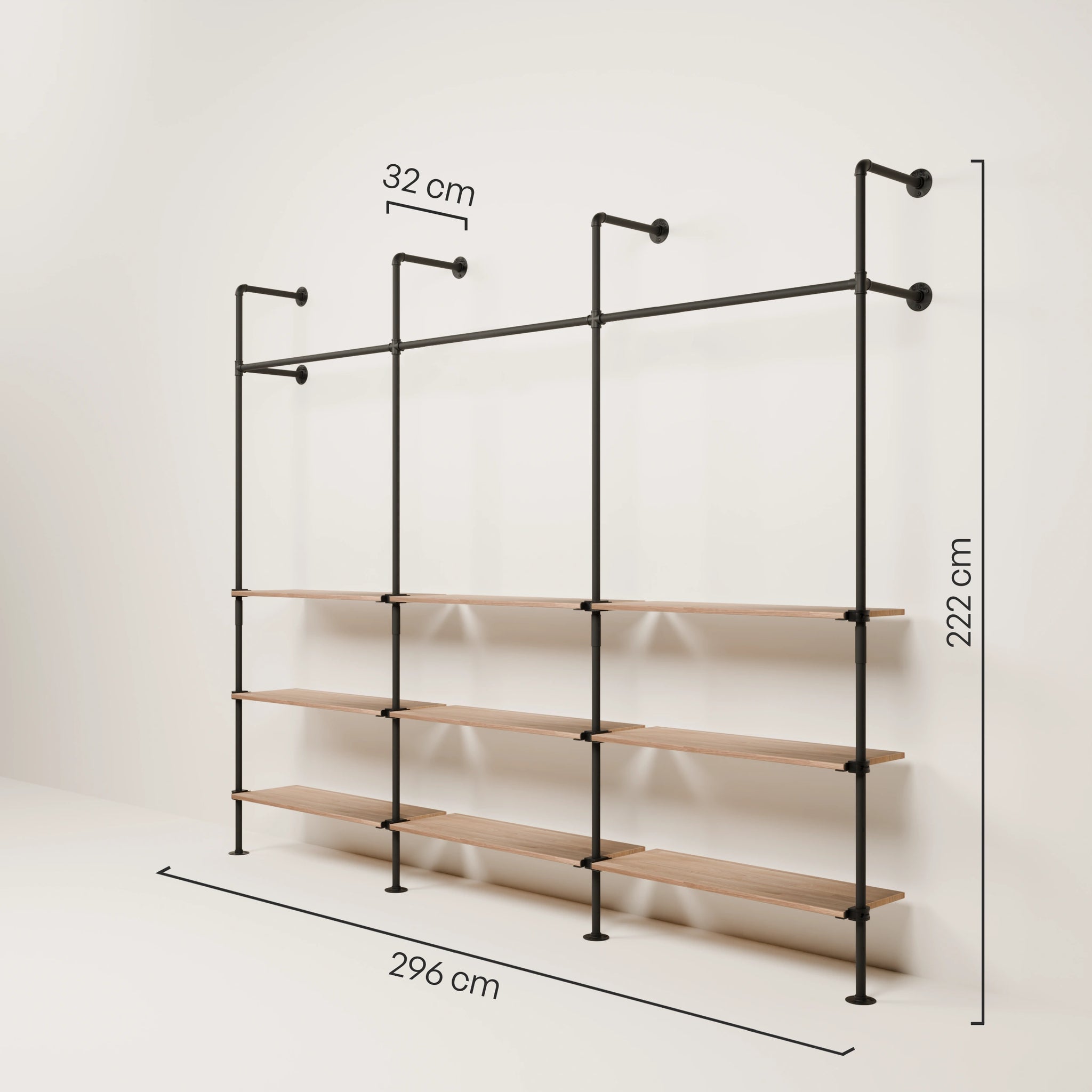 KIM 3 OAK – 9 shelves