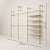 KIM DOUBLE 3 OAK –   5 shelves | gold