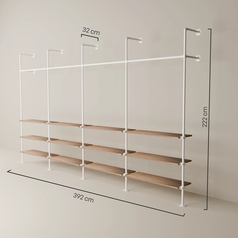 KIM 4 OAK – 12 shelves | white
