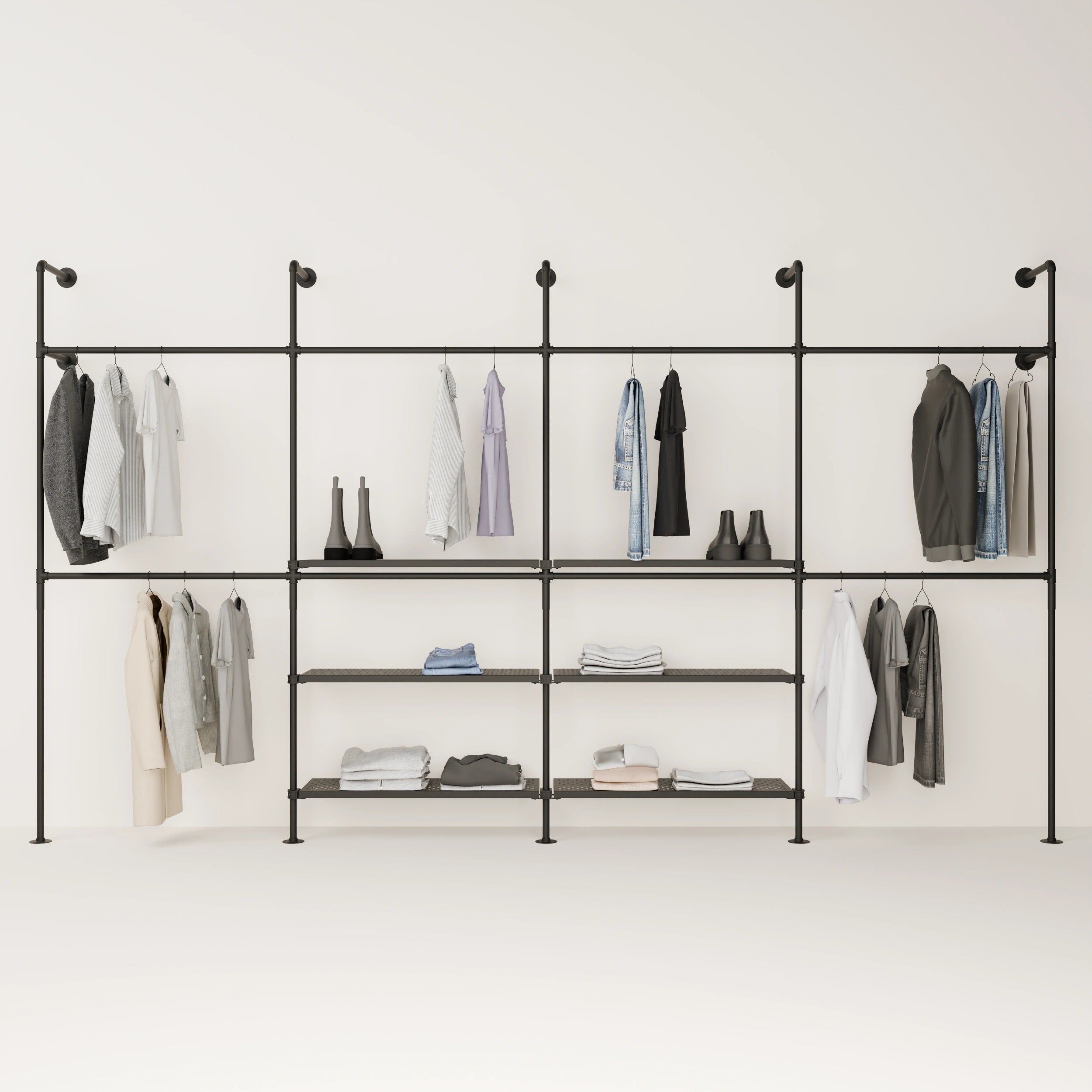 KIM DOUBLE 4 METAL – 6 shelves in the centre