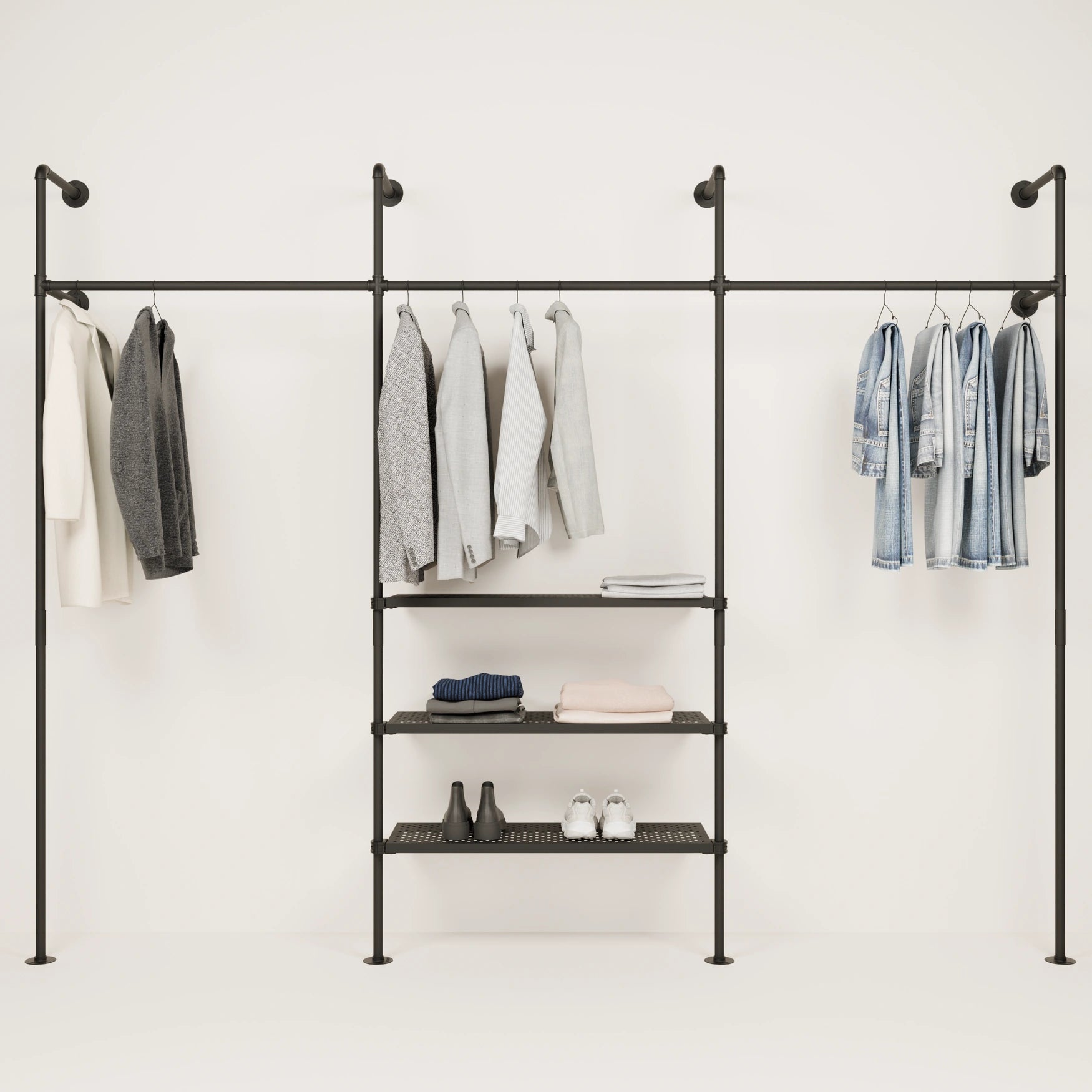 Kleiderschranksystem offen 