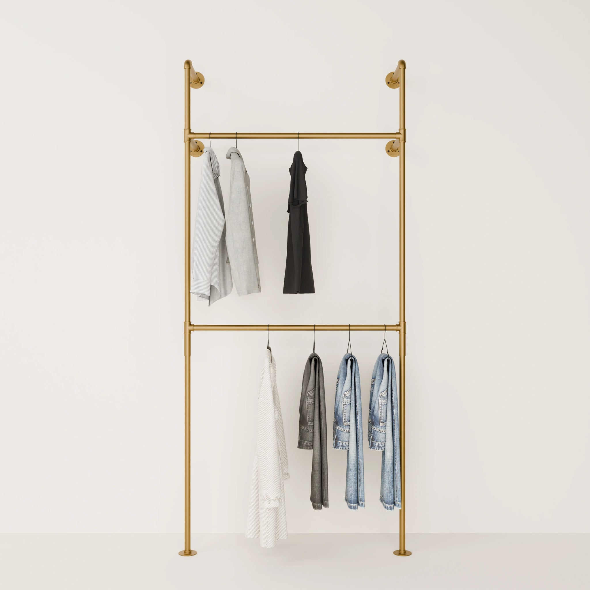 Golden clothes rail style functionality. Buy now pamo. design