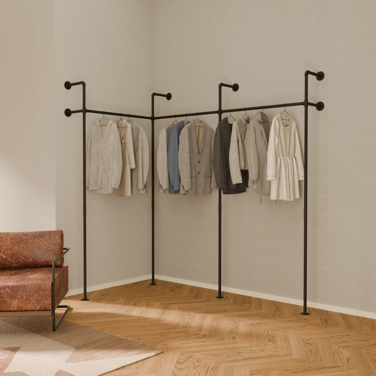 Corner clothes rail sale