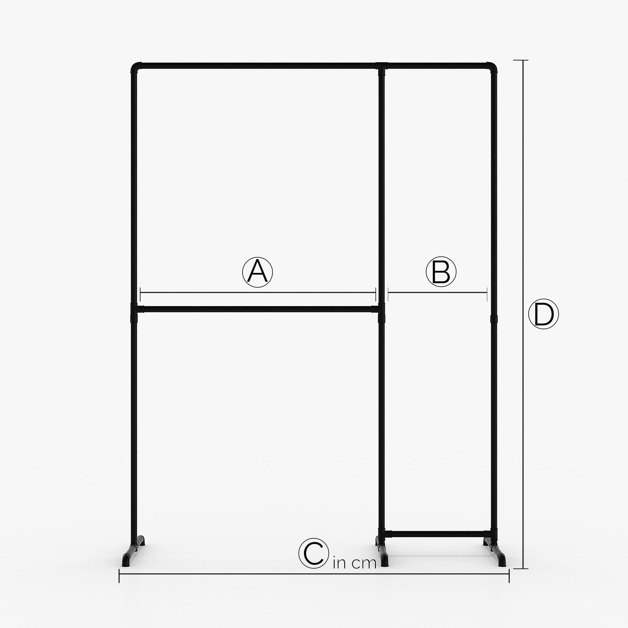 Su misura – LAS II – Appendiabiti industriale | design industriale | tubi neri