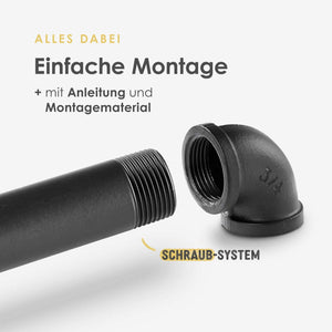 Wand Garderobenstange aus Rohren